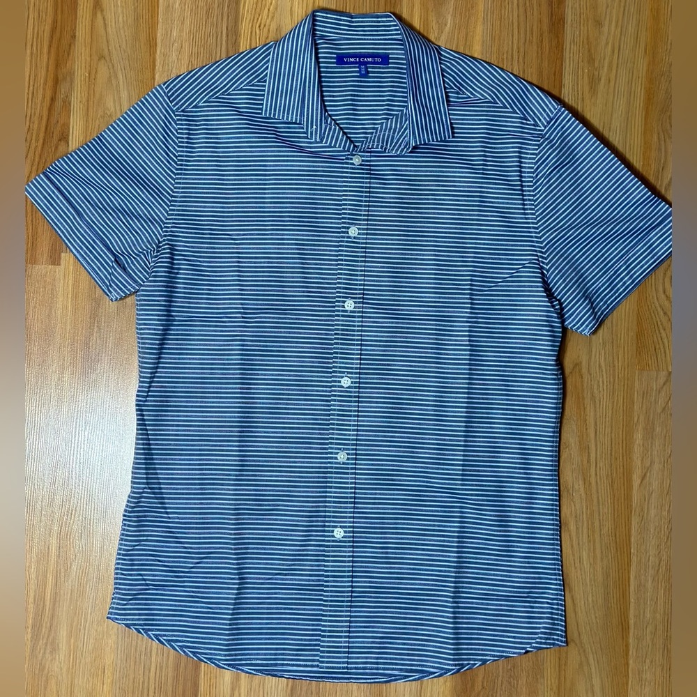 Vince Camuto Men’s Stripe Shirt . Slim Fit Size M